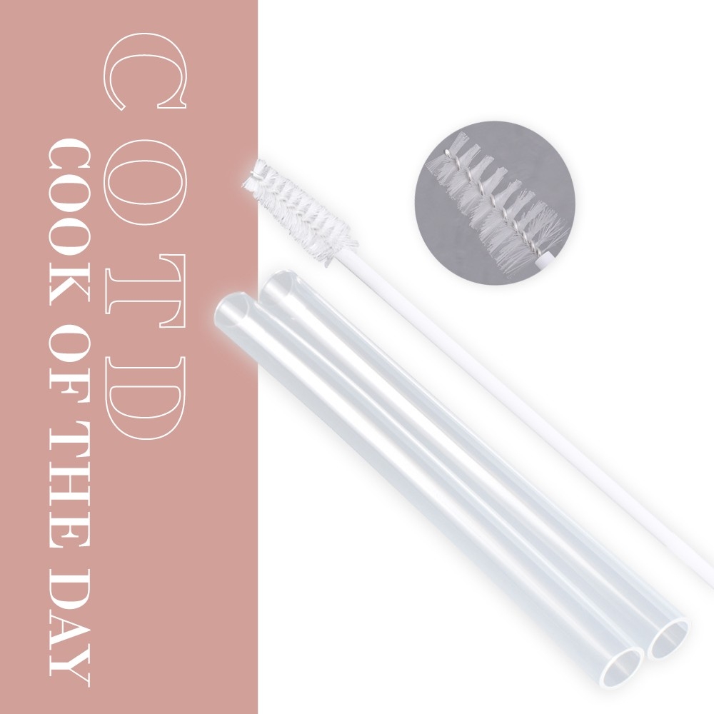500ML矽膠吸管兩入【加贈吸管刷】 500ML矽膠吸管兩入【加贈吸管刷】