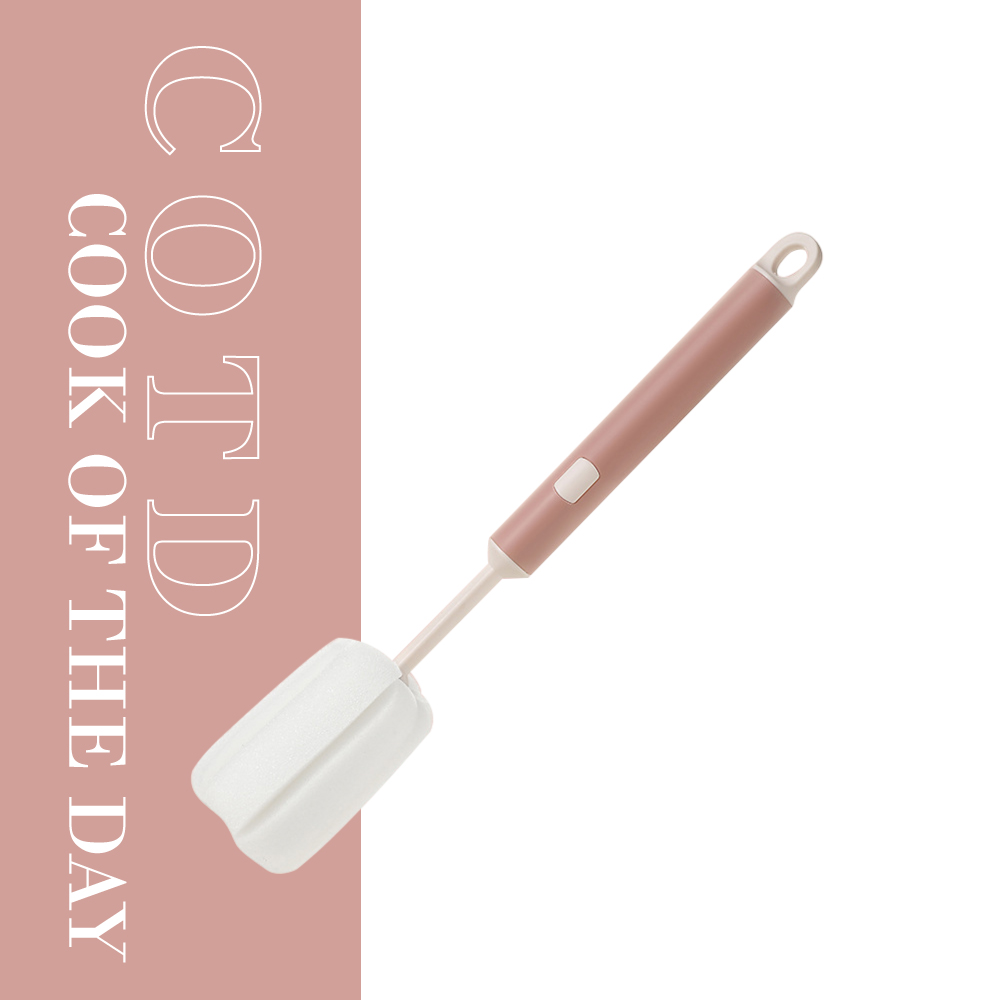 韓系長柄海綿杯刷(粉色)