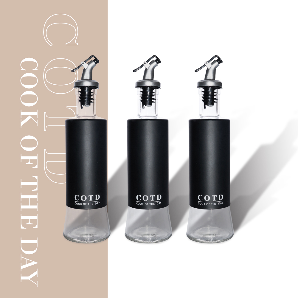 品牌玻璃油瓶三入組