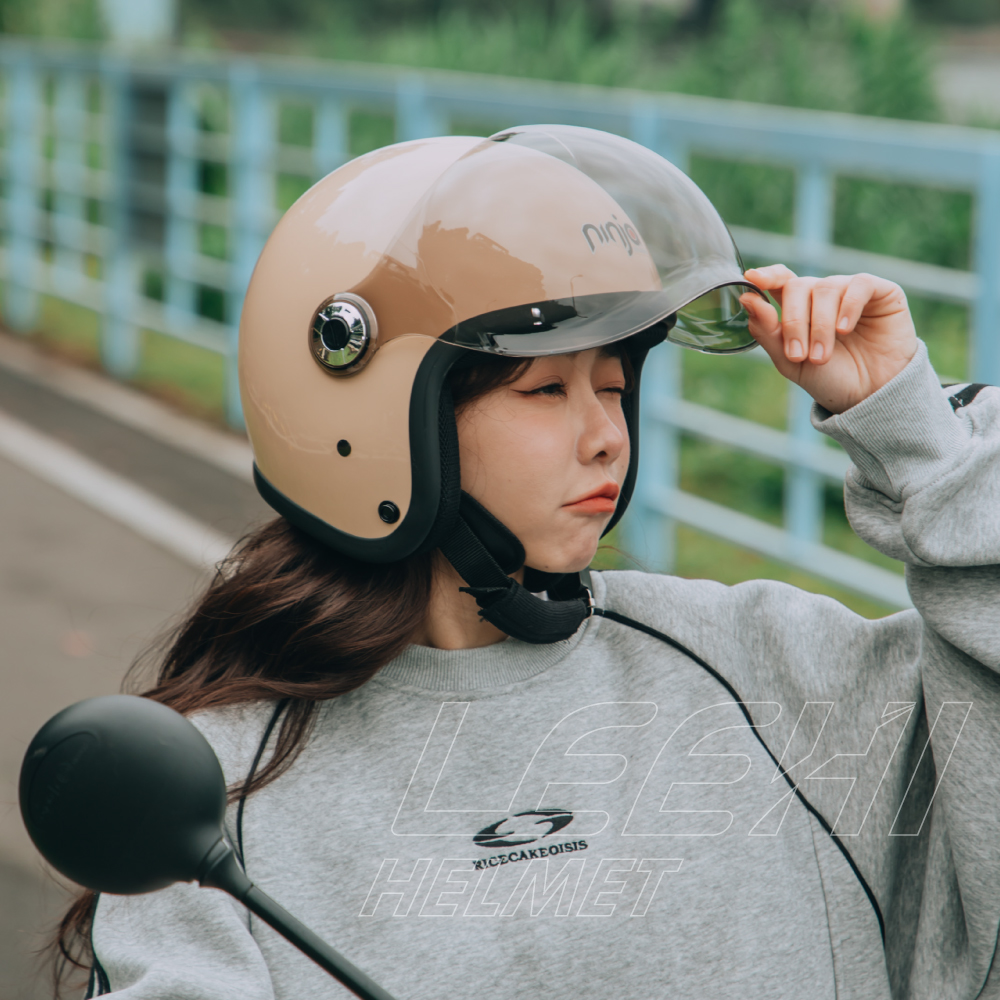 泡泡鏡騎士帽【奶茶】