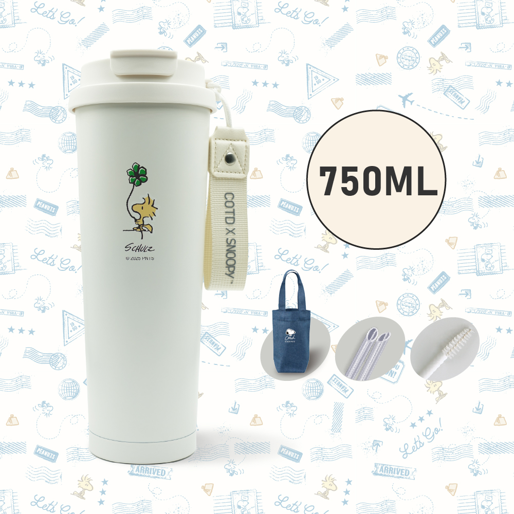 SNOOPY聯名陶瓷保溫杯750ML【白色】 SNOOPY聯名陶瓷保溫杯750ML【白色】