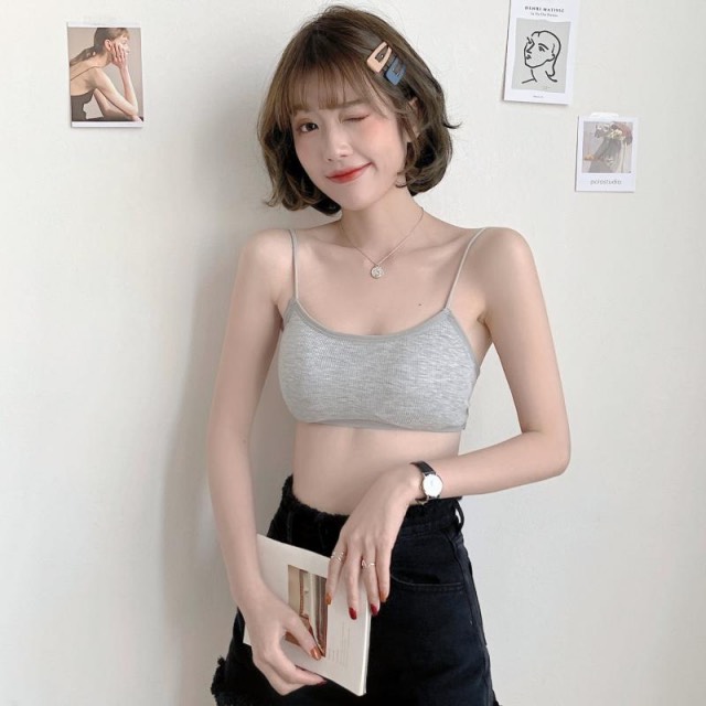 美背內衣女打底內搭帶胸墊學生高中少女無鋼圈薄款抹胸式吊帶背心
