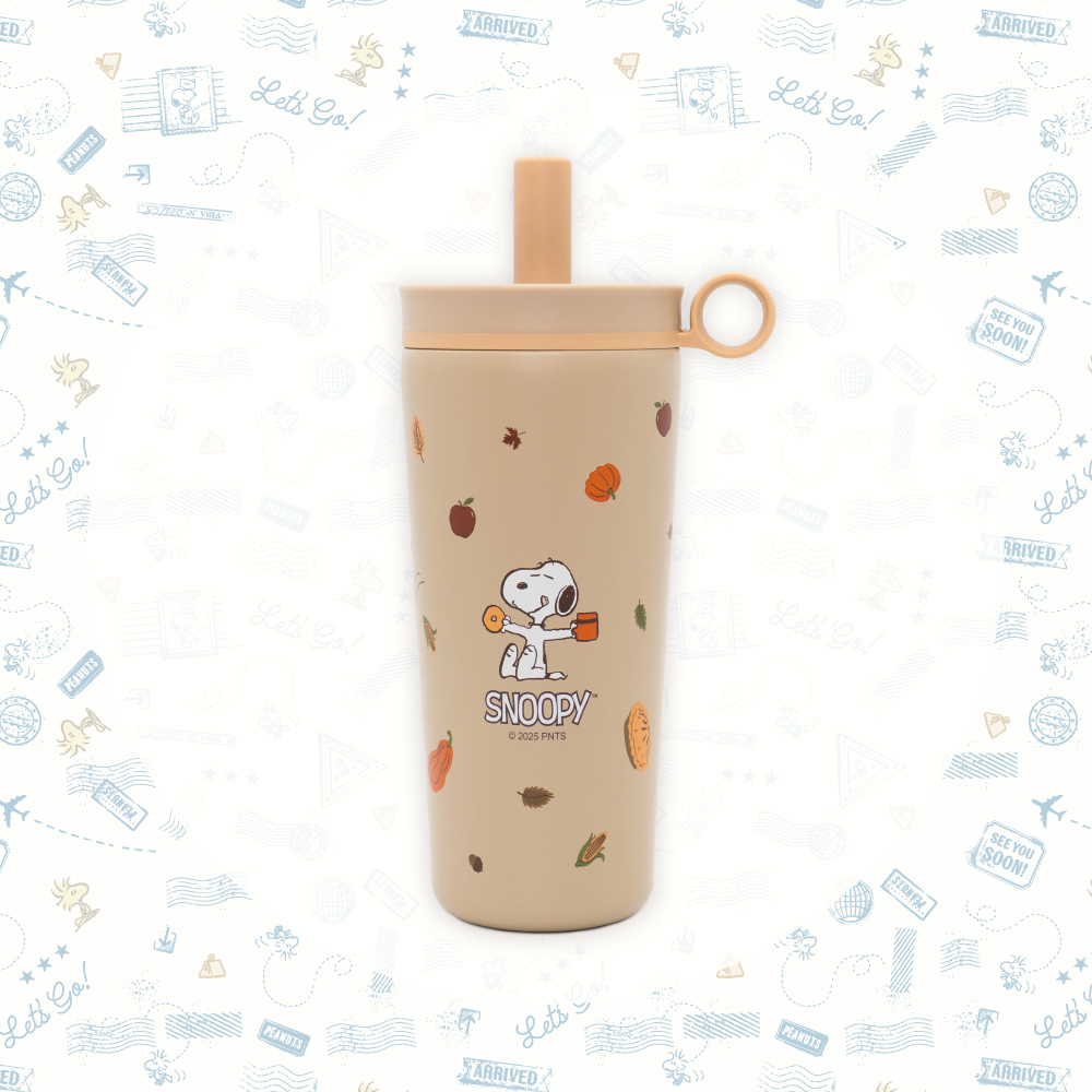 SNOOPY 聯名 陶瓷保溫珍珠杯800ML【奶茶色】