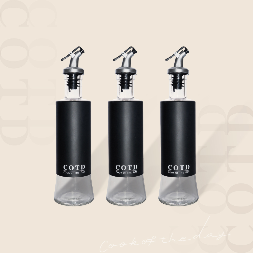 品牌玻璃油瓶三入組