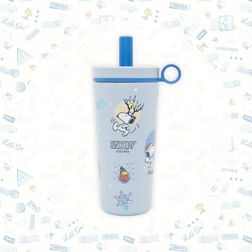 SNOOPY 聯名 陶瓷保溫珍珠杯800ML【藍色】