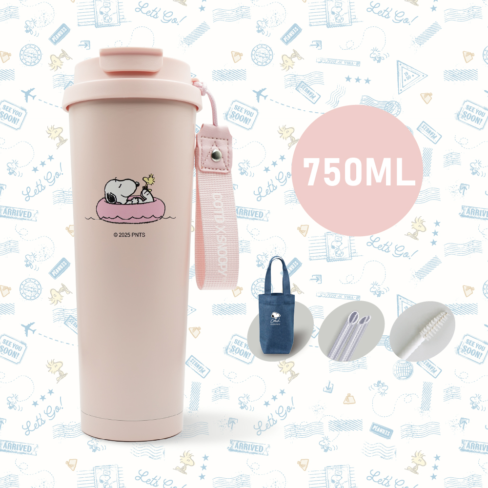 SNOOPY聯名陶瓷保溫杯750ML【粉色】
