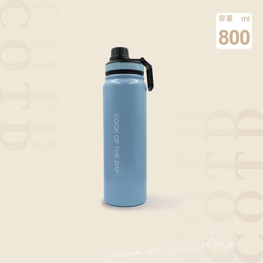 陶瓷保溫水壺800ML【藍色】
