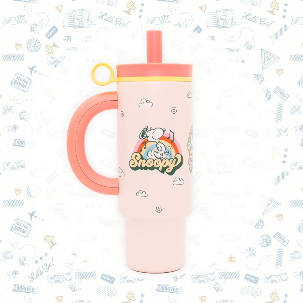 SNOOPY 聯名 陶瓷保溫把手杯【粉色】 SNOOPY 聯名 陶瓷保溫把手杯【粉色】