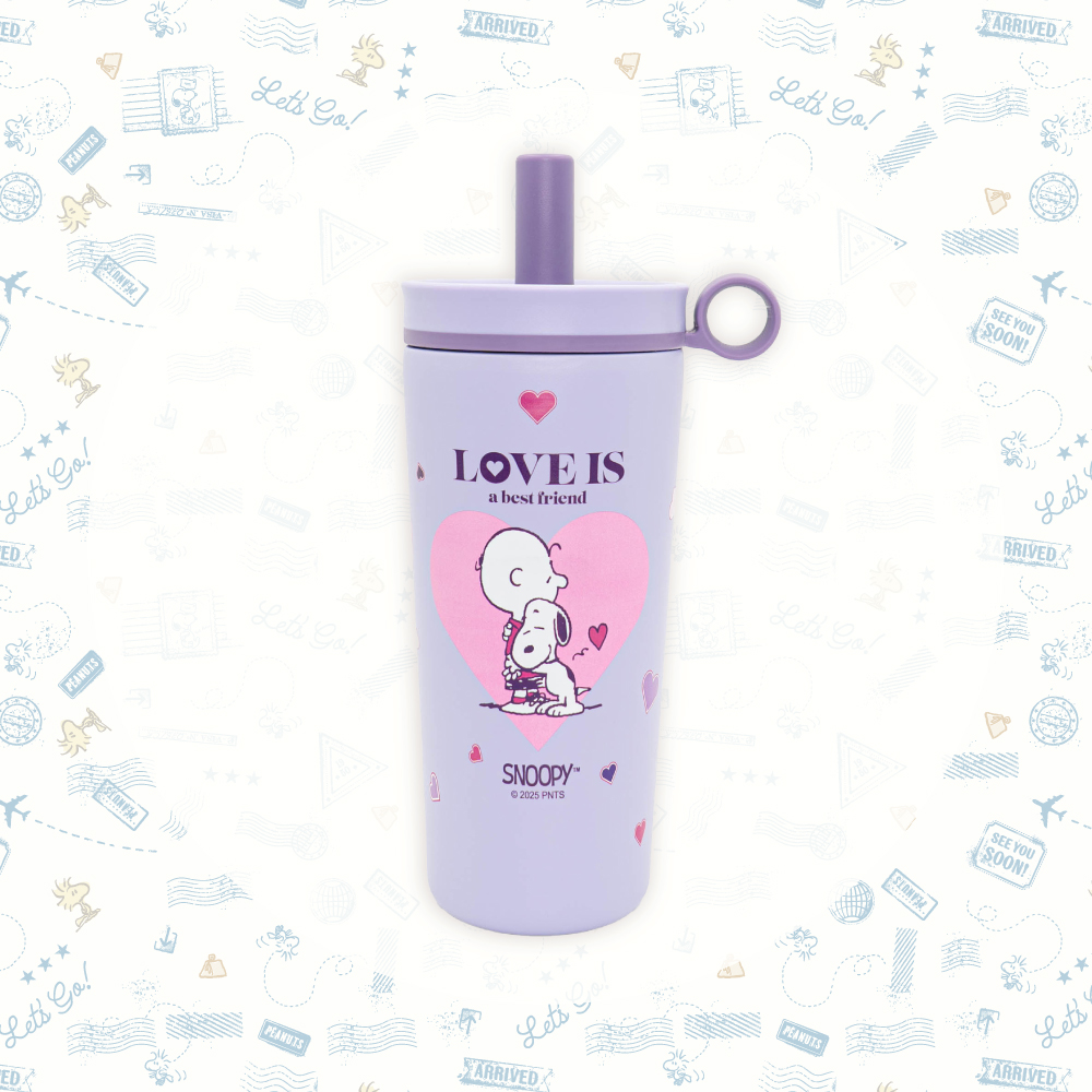 SNOOPY 聯名 陶瓷保溫珍珠杯800ML【紫色】