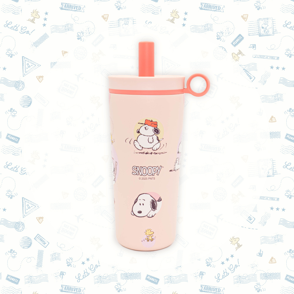 SNOOPY 聯名 陶瓷保溫珍珠杯800ML【粉色】