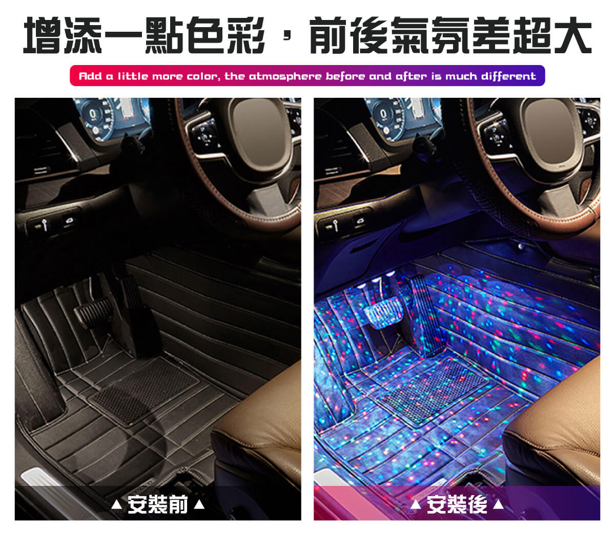LED車用腳踏星空燈