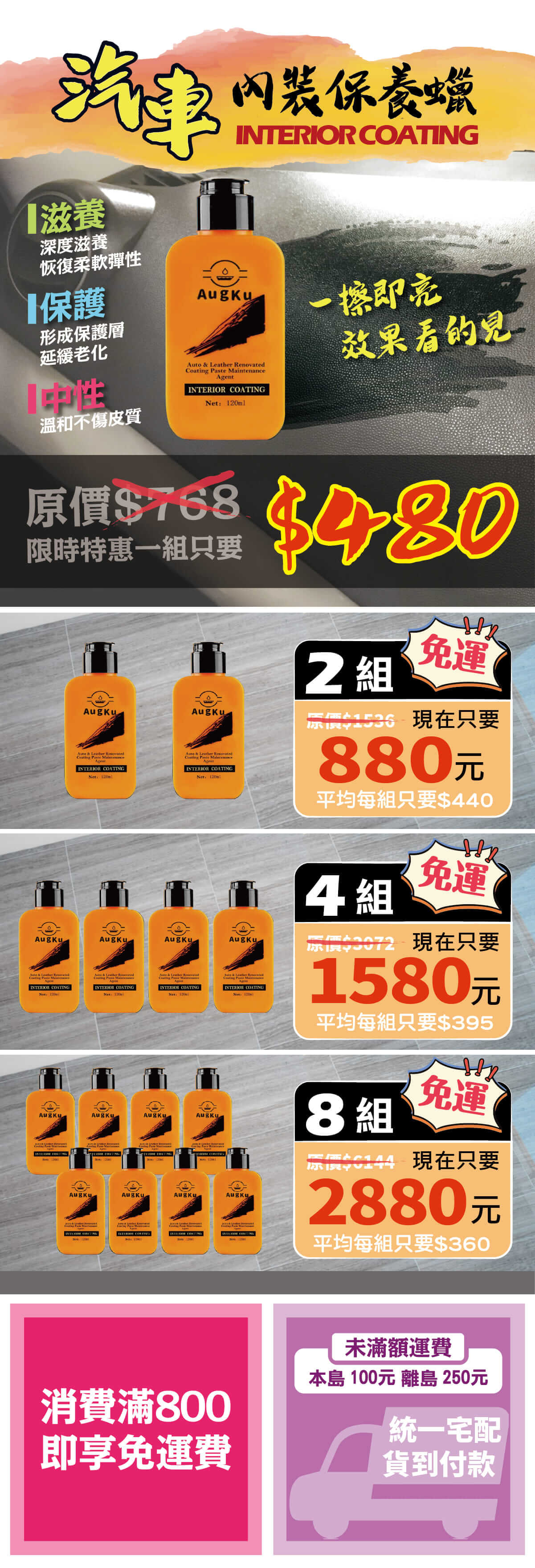 汽車內裝保養修復蠟
