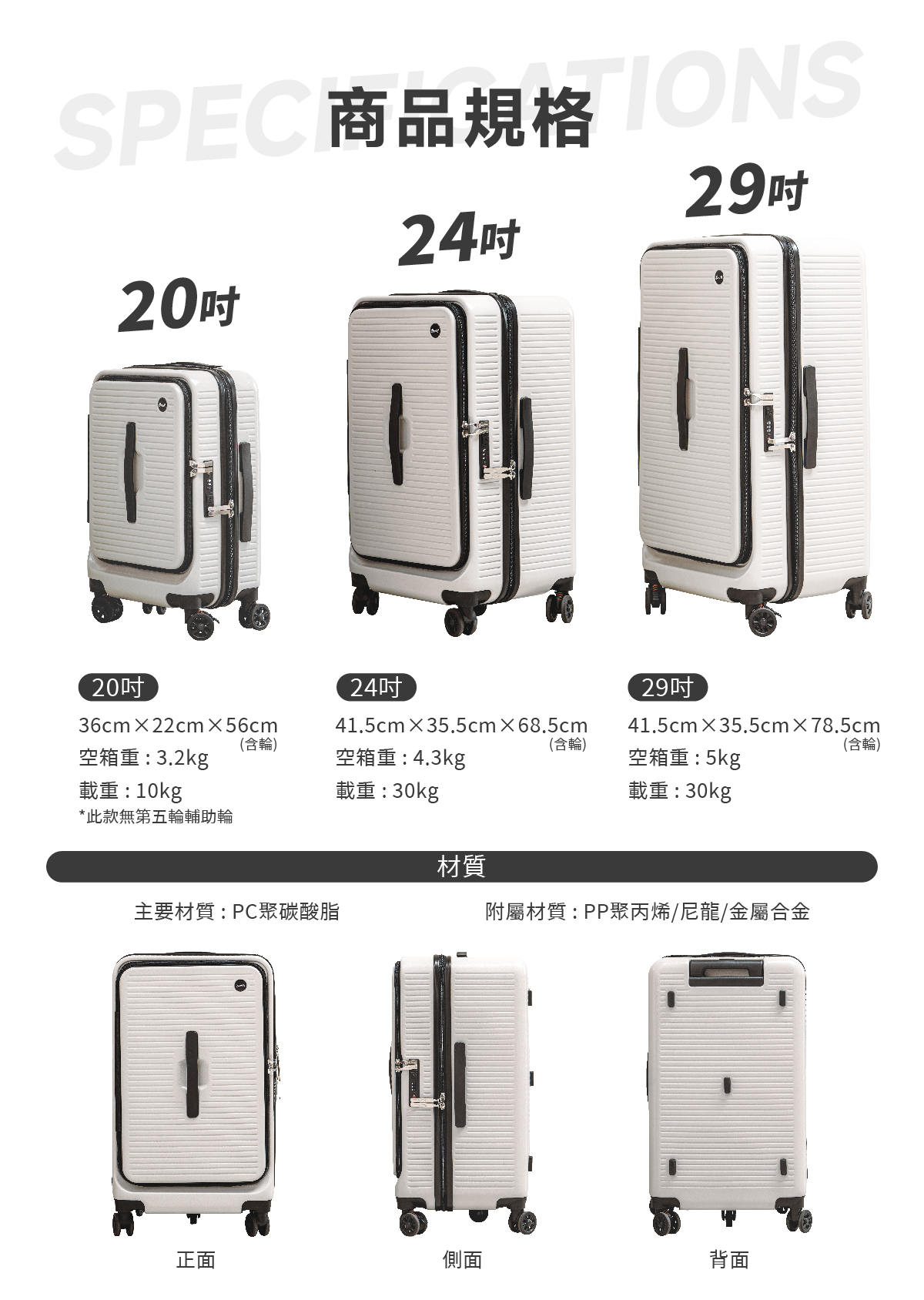 極o能裝行李箱