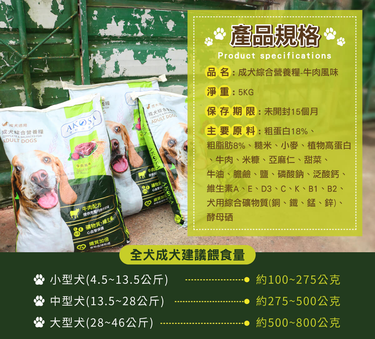 AKOSA 高營養狗糧