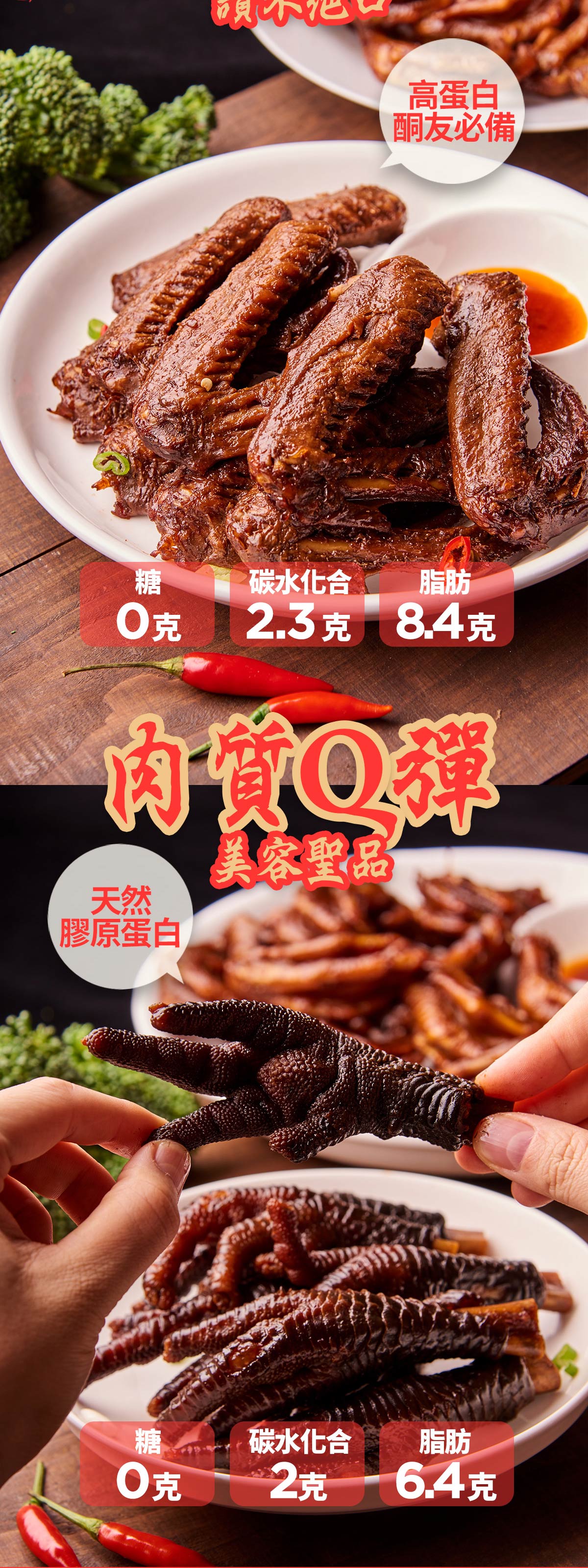 【踏輕】無糖低碳水櫻桃鴨滷味