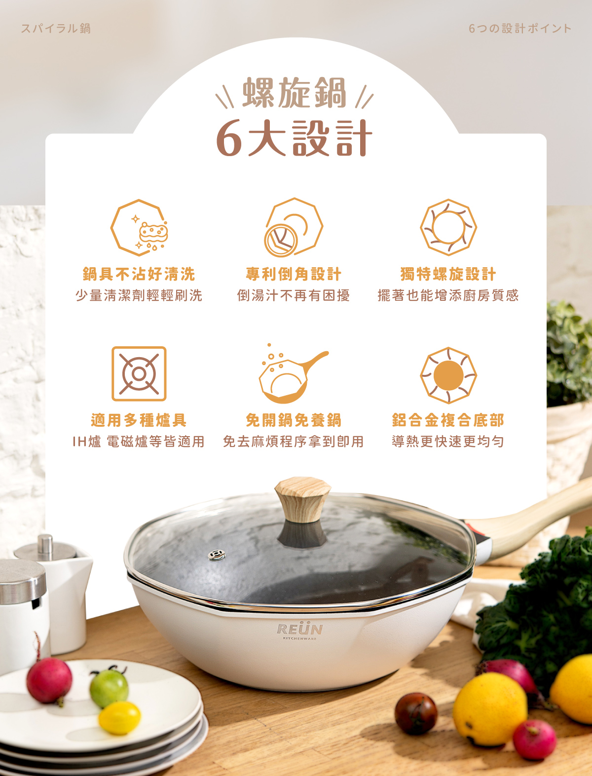 REÜN螺旋炒鍋 REÜN螺旋炒鍋